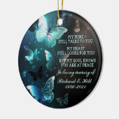 Décoration En Céramique Personnalisé Dans L'Ornement De Noël De Mémoire (Gauche)