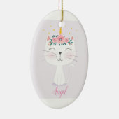 Décoration En Céramique Personnalisé Enfants Chat Unicorn (Droite)