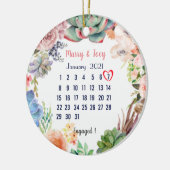 Décoration En Céramique Personnalisé Engagé -mariage date 7 de 31 (Gauche)