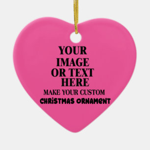 Décoration En Céramique Personnalisé Faites votre propre coeur de Noël