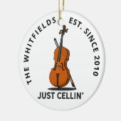 Décoration En Céramique Personnalisé Famille Juste Cellin Cello Fiddle Mus (Gauche)