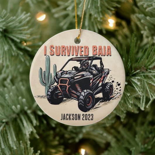 Décoration En Céramique Personnalisé - J'ai survécu Baja Desert UTV Racer (Arbre)