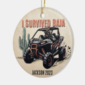 Décoration En Céramique Personnalisé - J'ai survécu Baja Desert UTV Racer (Gauche)