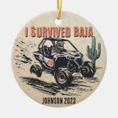 Décoration En Céramique Personnalisé - J'ai survécu Baja Desert UTV Racer (Devant)