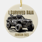 Décoration En Céramique Personnalisé - J'ai survécu Baja Truck Noël (Devant)