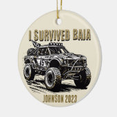 Décoration En Céramique Personnalisé - J'ai survécu Baja Truck Noël (Gauche)