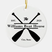 Décoration En Céramique Personnalisé Lac, Rivière ou Maison de bateau (Devant)