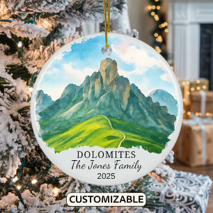 Décoration En Céramique Personnalisé L'Ornement Des Dolomites, Italie