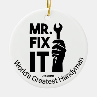 Décoration En Céramique Personnalisé M. Fix It Wrench