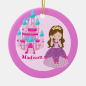 Décoration En Céramique Personnalisé Mignonne Princesse fille (Devant)