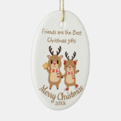 Décoration En Céramique Personnalisé Noël mignon Reindeers Amis (Droite)