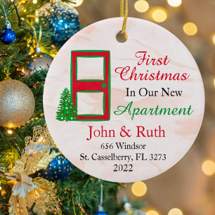 Décoration En Céramique Personnalisé Notre Premier Appartement Noël