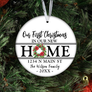 Décoration En Céramique Personnalisé Notre Premier Noël Dans Notre Nouvell