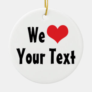 Décoration En Céramique Personnalisé Nous Aimons Ornament