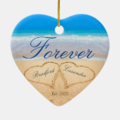 Décoration En Céramique Personnalisé pour toujours | Coeurs en céramique d (Dos)