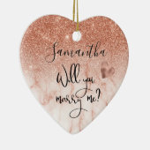 Décoration En Céramique Personnalisé Rose Gold Will You Marry Me Propositi (Droite)