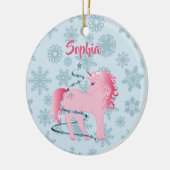 Décoration En Céramique Personnalisé Unicorn rose mignonne fille Noël Croi (Gauche)