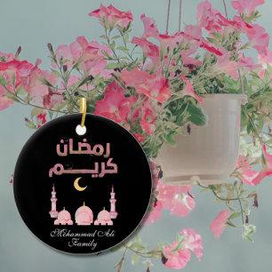 Décoration En Céramique Personnalisée Mosquée couleur rose Ramadan Décor