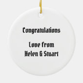 Décoration en céramique personnalisée pour Mariage (Dos)