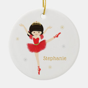 Décoration En Céramique Personnaliser la Ballerina de Noël asiatique