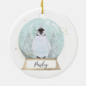 Décoration En Céramique Personnaliser le Noël des pingouins (Dos)