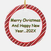 Décoration En Céramique Personnaliser l'ornement de Noël de l'infirmière (Dos)