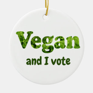 Décoration En Céramique Personnaliser Vegan Activist Voter
