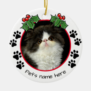 Décoration En Céramique Personnalisez le chat de animal / Chien empreinte 