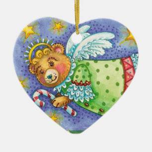 Décoration En Céramique Personnalisez l'ornement d'art populaire d'ours