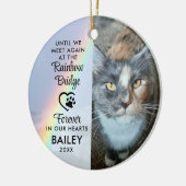 Décoration En Céramique Pet Cat Memorial Photo Rainbow Bridge (Gauche)