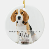 Décoration En Céramique Pet Perdre Chien Chat Mémorial Photo Noël (Dos)