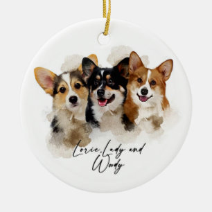 Décoration En Céramique Pet portrait ornament Christmas ornament 2022