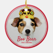 Décoration En Céramique Pet Premier Noël Souvenir Fête (Dos)