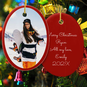 Décoration En Céramique Petit ami ami ami ami ami Oval Photo Noël