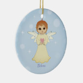 Décoration En Céramique Petit ange mignon sur bleu clair (Droite)