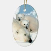 Décoration En Céramique Petit animal 1 d'ours blanc (Gauche)