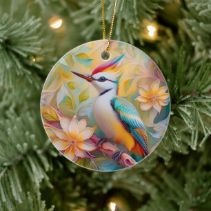 Décoration En Céramique Petit arc-en-ciel Pic Imaginaire Oiseau