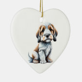 Décoration En Céramique Petit Basset Griffon Vendéen Chiot (Droite)