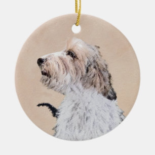 Décoration En Céramique Petit Basset Griffon Vendéen Peinture - Chien Art