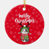 Décoration En Céramique Petit Chat de Noël : des idées de remplissage de c (Devant)