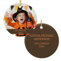Petit-enfant Halloween Photo Nom Date