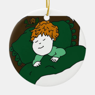 Décoration En Céramique Petit Garçon qui dort