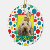 Décoration En Céramique Petit gâteau d'anniversaire - GoldenDoodle (Gauche)