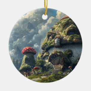 Décoration En Céramique Petit gnome, champignon