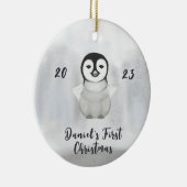 Décoration En Céramique petit pingouin premier noël (Droite)