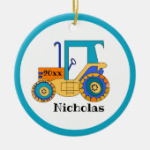 Décoration En Céramique Petit tracteur fermier (Devant)