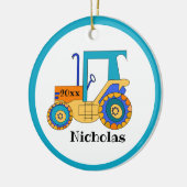 Décoration En Céramique Petit tracteur fermier (Gauche)