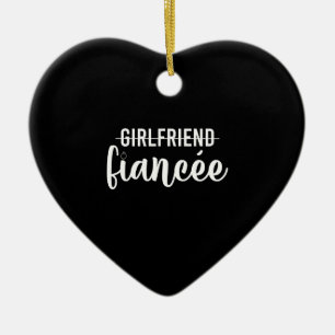 Décoration En Céramique Petite amie Fiancée Cadeau de fête de fiançailles 