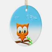Décoration En Céramique Petite chouette sur une branche (Droite)