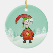 Décoration En Céramique Petite fille elfe (Dos)